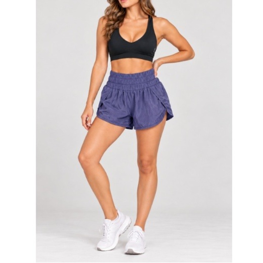Free People Movement African Violet Blue The Way Home Shorts Size S NWOT